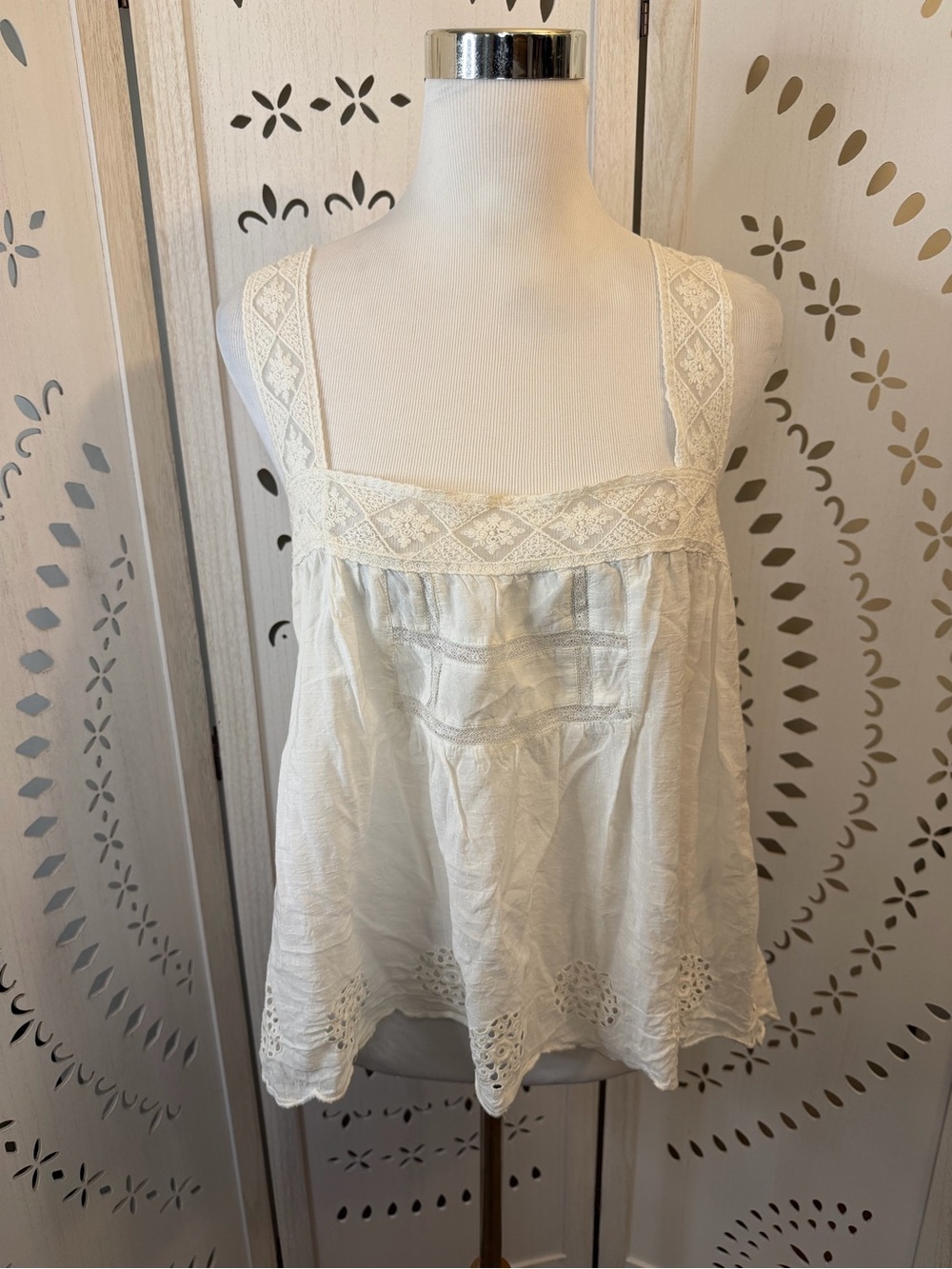 Free People Dainty White Top
